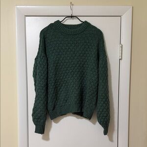 Women's a new day Green Cable Knit Sweater